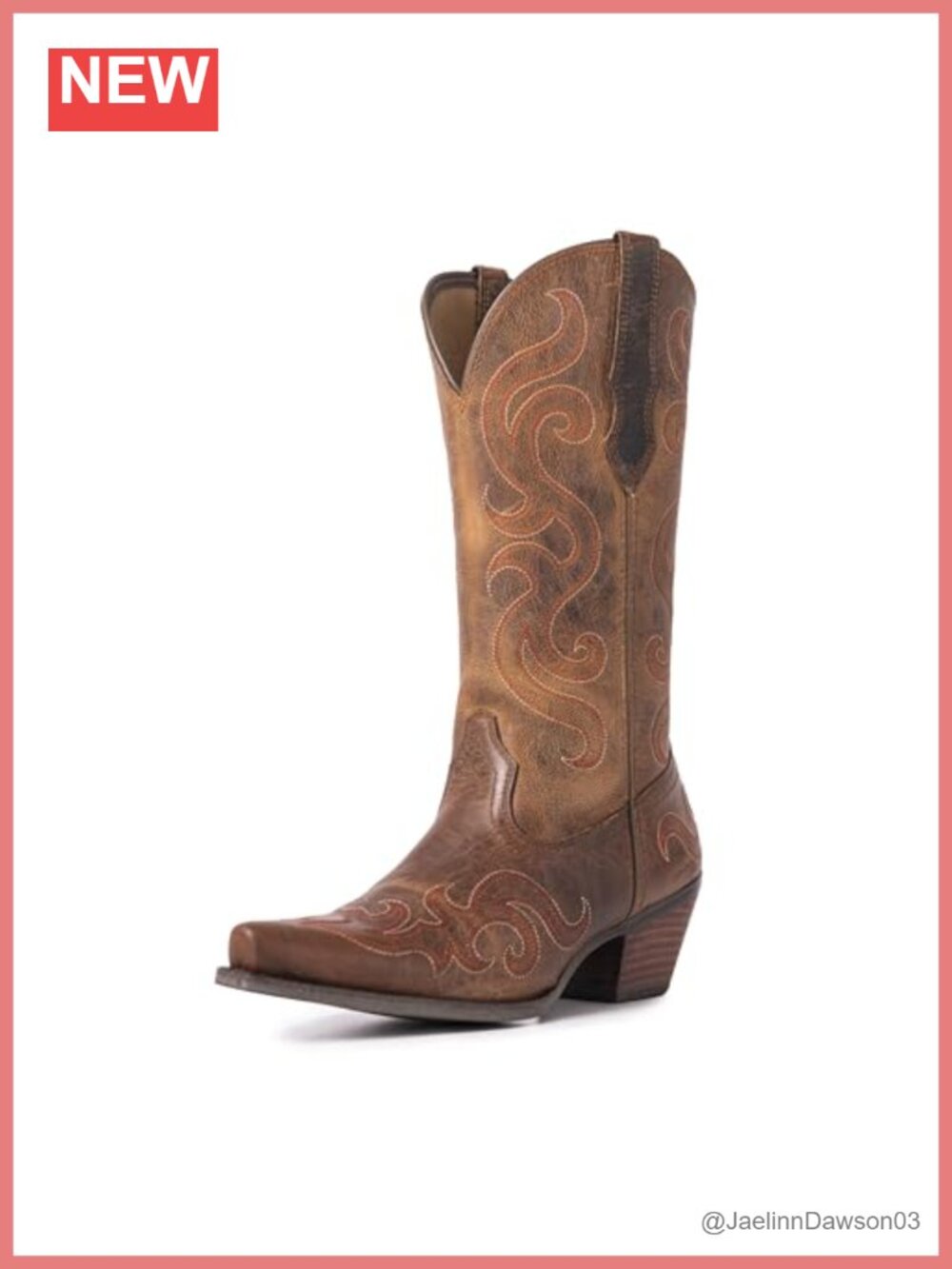 Genuine Leather Cowgirl Boots Wide Calf Western Embroidery Boots Pointed Toe